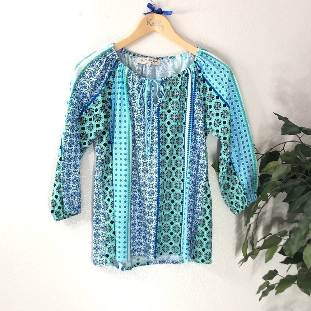Jones New York Three Quarter Sleeve Top